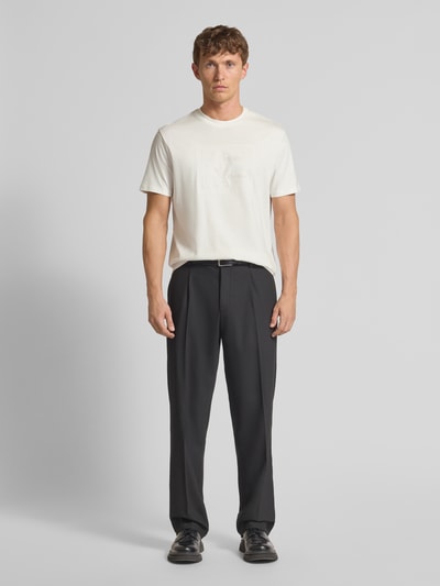 ARMANI EXCHANGE T-Shirt mit geripptem Rundhalsausschnitt Weiss 1