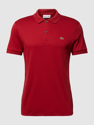 Lacoste Koszulka polo o kroju regular fit w jednolitym kolorze Czerwony 2