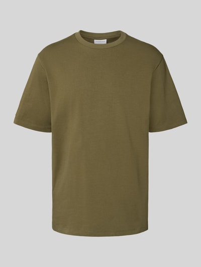 Lindbergh Oversized T-shirt met ronde hals Kaki - 2