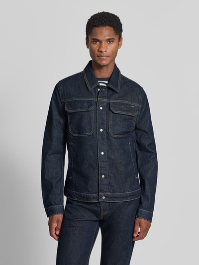 Antony Morato Kurtka jeansowa o kroju slim fit z mieszanki bawełny Ciemnoniebieski 4
