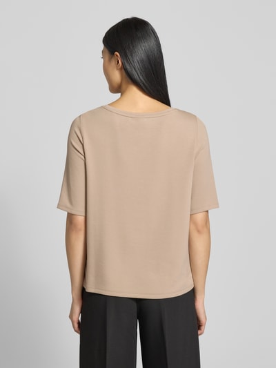 s.Oliver BLACK LABEL Relaxed fit T-shirt van viscosemix Taupe - 5