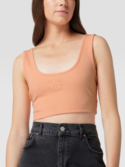 PUMA PERFORMANCE Crop Top mit Label-Stitching Apricot 3