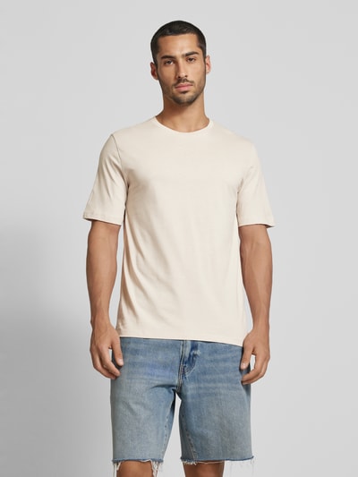 Jack & Jones T-shirt z detalem z logo model ‘ORGANIC’ Złamany biały 4