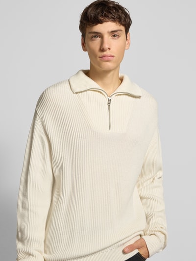 Redefined Rebel Gebreide pullover met ribboorden, model 'RIVER' Offwhite - 3