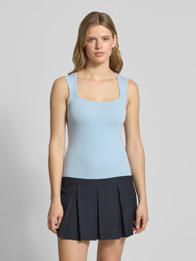 JJXX Top aus Viskose-Mix mit Karree-Ausschnitt Modell 'POSIE' Hellblau 4
