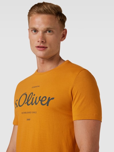 s.Oliver RED LABEL T-Shirt mit Label-Print Orange 3