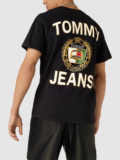 Tommy Jeans T-Shirt mit Label-Print Modell 'LUXE' Black 5