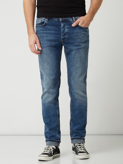 REVIEW Slim fit jeans met stretch  Donkerblauw - 4