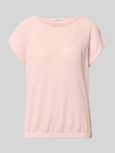 Produktfoto, Strickshirt aus Viskose-Mix Modell 'Svalla' von OPUS in zartrosa, feine Struktur, Regular Fit, Rundhalsausschnitt, Damenmode