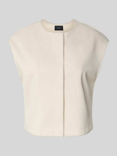 Someday Wide fit gilet met ronde hals, model 'Umandy' Zand - 2