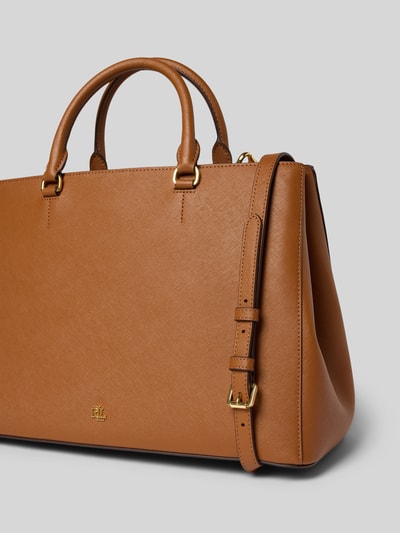 Lauren Ralph Lauren Handtasche mit Logo-Applikation Modell 'HANNA' Cognac 3