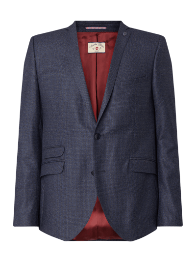 CG - Club of Gents Slim Fit 2-Knopf-Sakko aus Schurwolle 'Savile Row' Blau 2