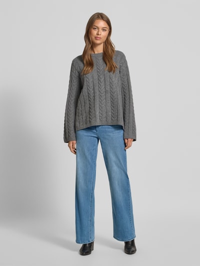 Only Wide Leg Jeans aus Baumwoll-Mix Modell 'JUICY-WAUW' Jeansblau 1