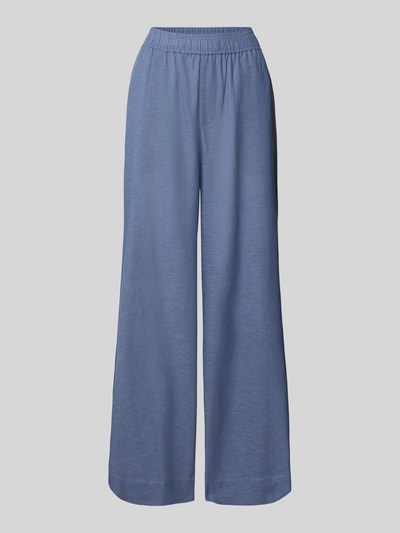 mbyM Wide Leg Stoffhose aus Viskose-Baumwoll-Leinen-Mix Modell 'Asaka' Rauchblau 2