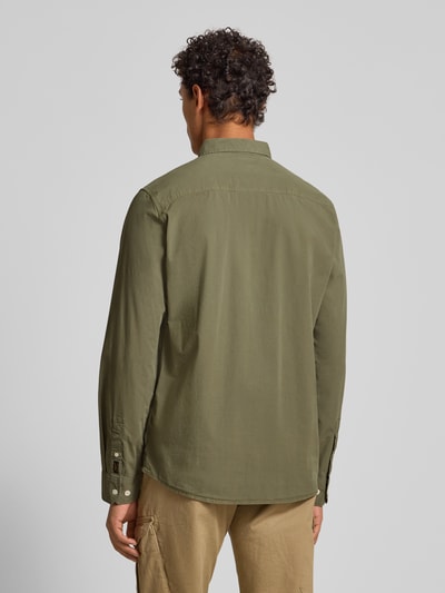 PME Legend Regular fit vrijetijdsoverhemd met button-downkraag Olijfgroen - 5