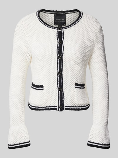 Marc Cain Cardigan mit Lochmuster Offwhite 2