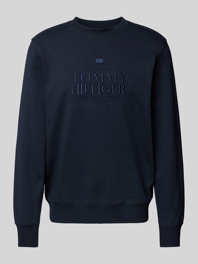 Tommy Hilfiger Regular Fit Sweatshirt aus reiner Baumwolle Marine 2