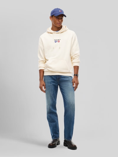 Tommy Jeans Relaxed Fit Hoodie aus reiner Baumwolle Offwhite 1
