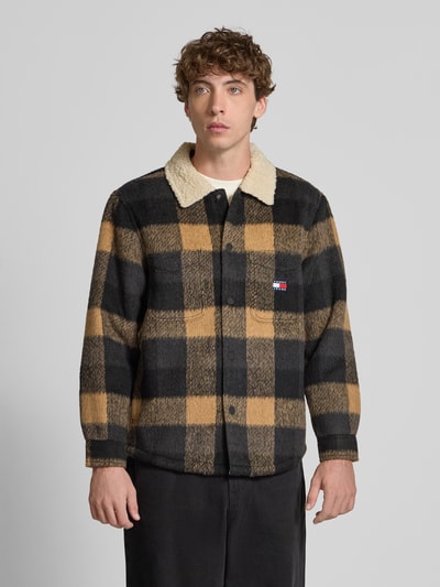 Tommy Jeans Oversized overhemdjack met teddyfleece  Zwart - 4