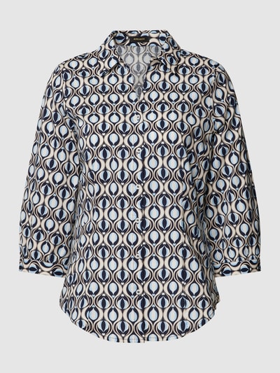 More & More Overhemdblouse met all-over motief Lichtblauw - 2