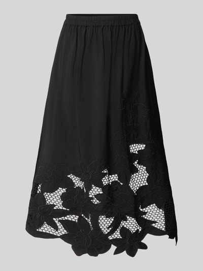 MOS MOSH Maxirock mit Lochstickerei Modell 'Zorai Brodie' Black 2