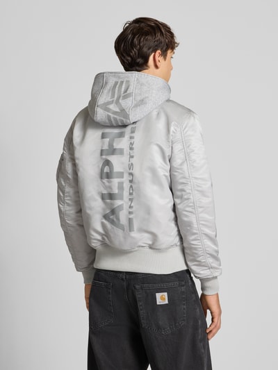 Alpha Industries Bomberjack met labelpatch Lichtgrijs - 5
