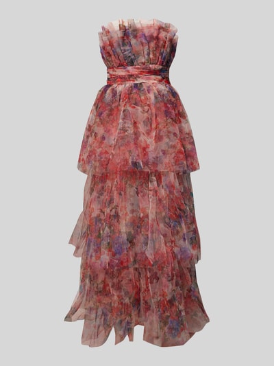 LACE & BEADS Abendkleid im Stufen-Look Kirsche 2