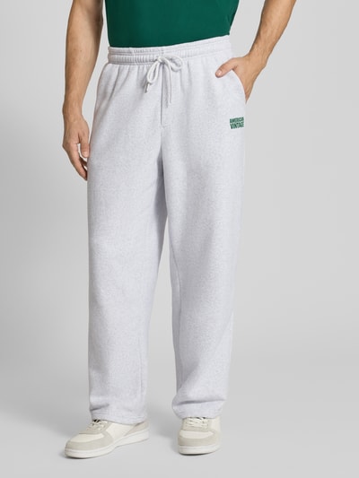 American Vintage Sweatpants met elastische band, model 'BAPTOWN' Lichtgrijs gemêleerd - 4