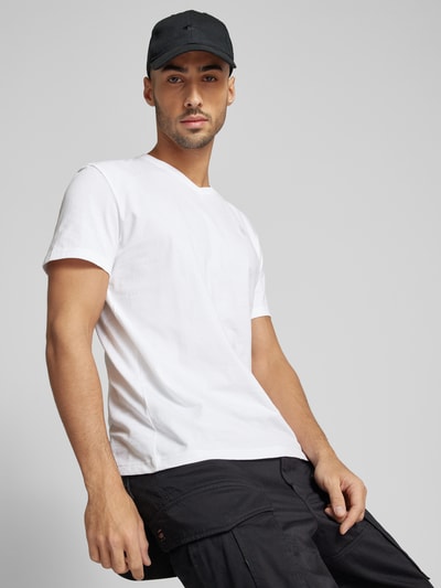 G-Star Raw T-Shirt mit Label-Print Modell 'Base' Weiss 3