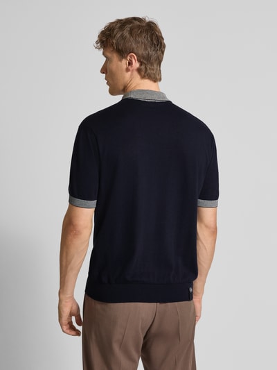 ARMANI EXCHANGE Regular fit poloshirt met contrastgarnering Marineblauw - 5