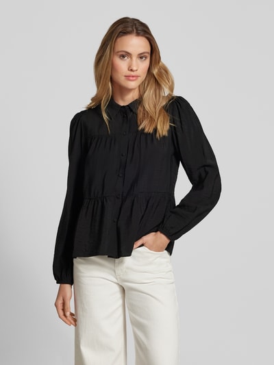 Vila Relaxed Fit Bluse im Stufen-Look Modell 'MARLOT MALI' Black 4