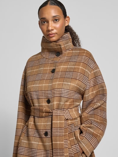Jake*s Collection Regular fit lange jas met wol Camel - 3