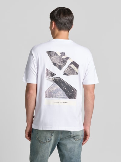 BOSS Orange t-shirt o kroju regular fit z czystej bawełny model 'TE_FRAME' Biały 5