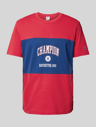 CHAMPION T-shirt met colour-blocking-design Rood - 2