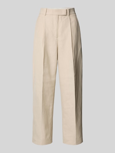 Tommy Hilfiger Spodnie materiałowe o kroju tapered z dodatkiem lnu Piaskowy 2