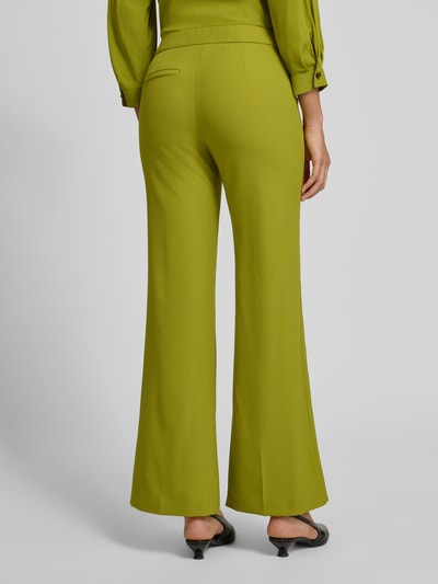 Luisa Cerano Flared Hose mit Knöpfen Neon Gruen 5