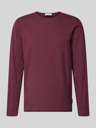 Armedangels Relaxed Fit Langarmshirt aus reiner Bio-Baumwolle Modell 'MAARKOS' Bordeaux 2