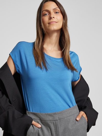 Vero Moda T-shirt w jednolitym kolorze model ‘AVA’ Oceaniczny 3