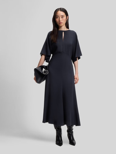 BOSS Midikleid mit Schlüsselloch-Ausschnitt Marine 1