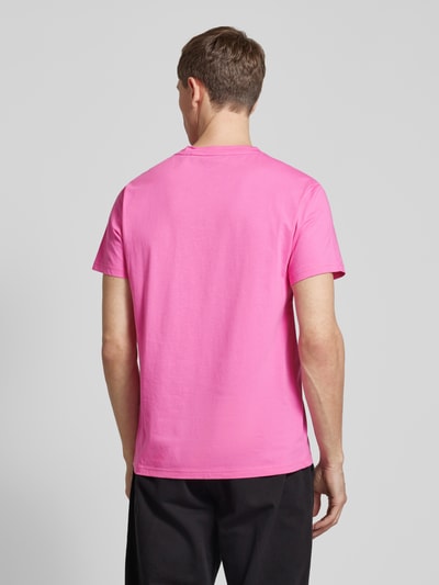 BOSS T-shirt met labelprint Felroze - 5