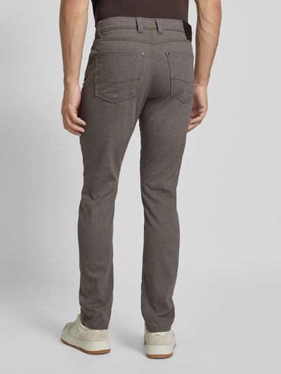 bugatti Regular fit stoffen broek in 5-pocketmodel, model 'Cordoba' Taupe - 5