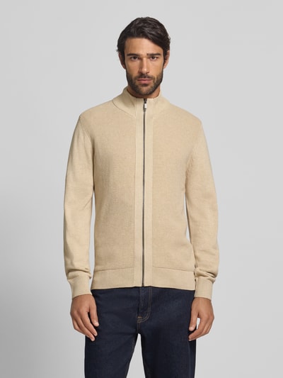 MCNEAL Strickjacke mit Stehkragen Sand Melange 4