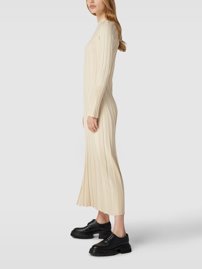 Mango Maxikleid mit Strukturmuster Modell 'TRUMPET' Beige 4