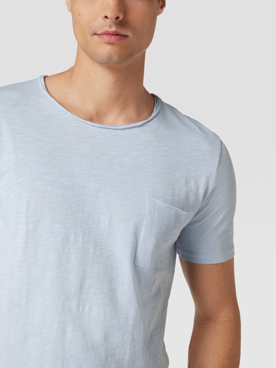 Marc O'Polo T-shirt met borstzak Bleu - 3