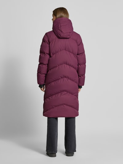 CARS JEANS Płaszcz pikowany z kapturem model ‘HESSYA’ Bordowy 5