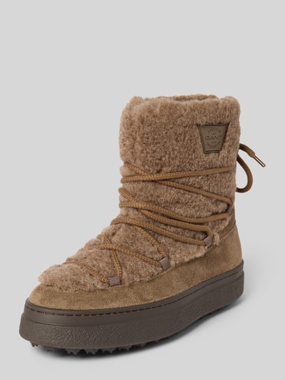 GANT Boots van leermix, model 'Snowhill' Taupe - 1