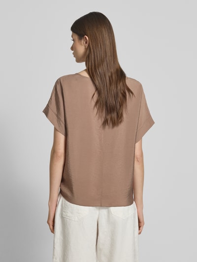 Christian Berg Woman Blouseshirt met ronde hals Middenbruin - 5