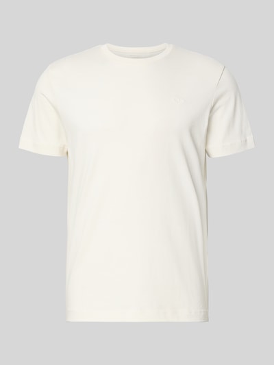 Tom Tailor T-shirt o kroju regular fit z czystej bawełny Złamany biały melanż 2