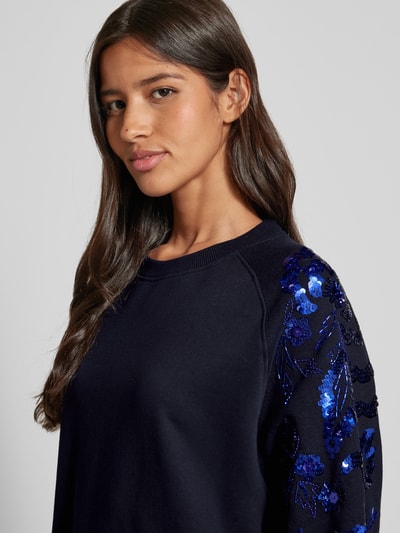 Essentiel Sweatshirt met pailletten Marineblauw - 3