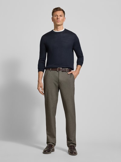 Christian Berg Men Regular fit stoffen broek met viscose Taupe - 1